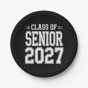 Class Of Senior 2027 Graduation Proud Graduate Paper Plates
