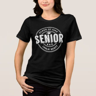 Class of Senior Graduate Personalized Graduation Tri-Blend Shirt