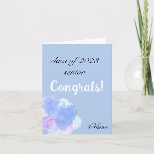 class of senior graduation card
