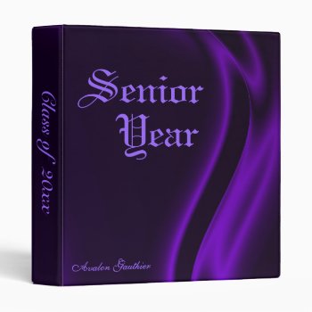 "class Of " Senior Graduation Purple Silk Binder by TheInspiredEdge at Zazzle