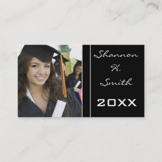 Class of Senior Graduation Resume Calling Card