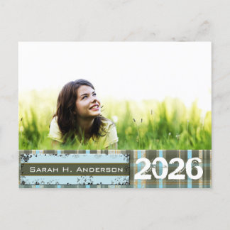 Class of Senior Photo Steam Punk Graduation Invitation Postcard