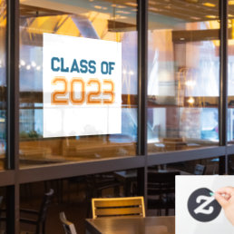 Class of The Year Two Color Window Cling