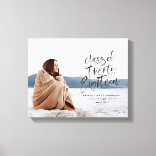 class of twenty eighteen graduate photo canvas print