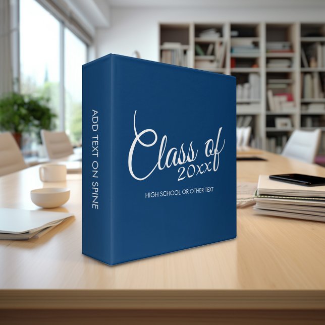 Class of with Custom Year and High School Binder (Personalized 3-ring Binder with graduation theme)