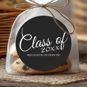 Class of with Custom Year and High School Classic Round Sticker