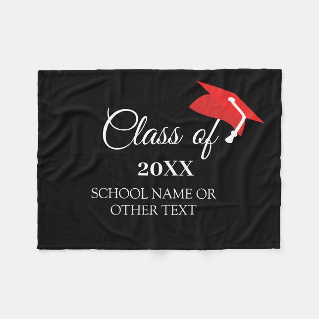 Class of with Custom Year and High School Fleece Blanket (Front (Horizontal))