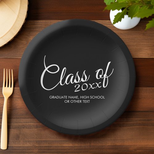 Class of with Custom Year and High School Paper Plates