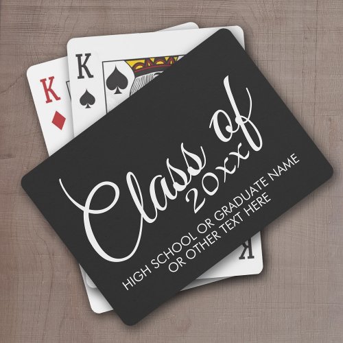 Class of with Custom Year and High School Poker Cards