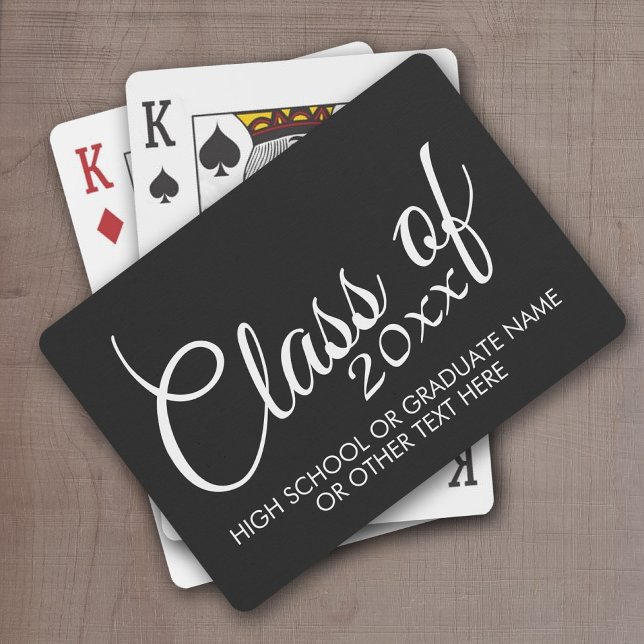 Class of with Custom Year and High School Poker Cards (Graduation Playing Cards - Favors for a grad party or a fun class gift)