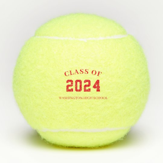 Class of with School Name Red Tennis Balls
