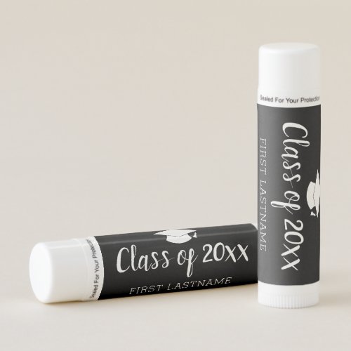 Class of Year and Name _ Black Can Change Color Lip Balm