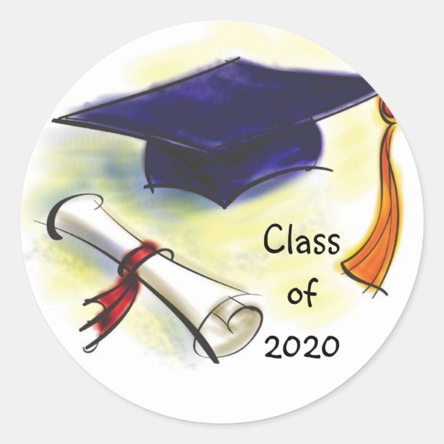 Class of  (YEAR) Envelope Seal Stickers (Front)