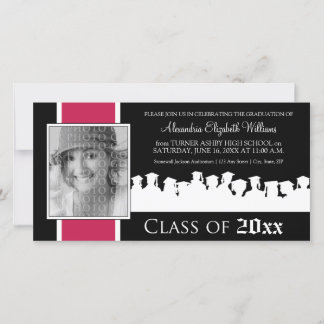 Class of [YEAR] Graduation Announcement: fuschia