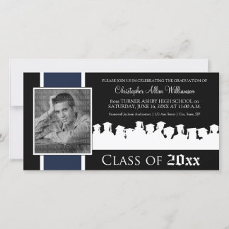 Class of [YEAR] Graduation Announcement: navy blue