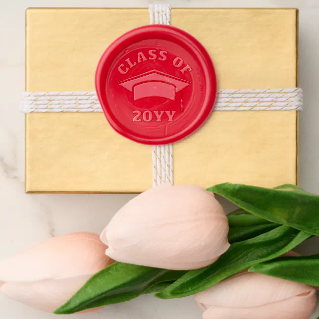 Class of Year Graduation Cap Wax Seal Sticker | Zazzle