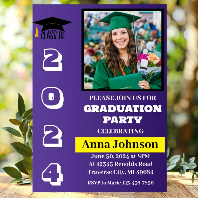 Class of Year Graduation Party Invitation Card (Creator Uploaded)