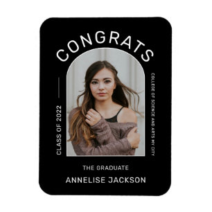 Class of year minimalist congrats graduate photo magnet