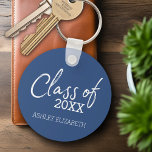 Class of YEAR - Modern Script - Graduation Party Keychain<br><div class="desc">Add any year to this whimsical design. This can be used for any graduate or reunion - high school,  college,  grad school,  nursing,  med school or even trade school.</div>