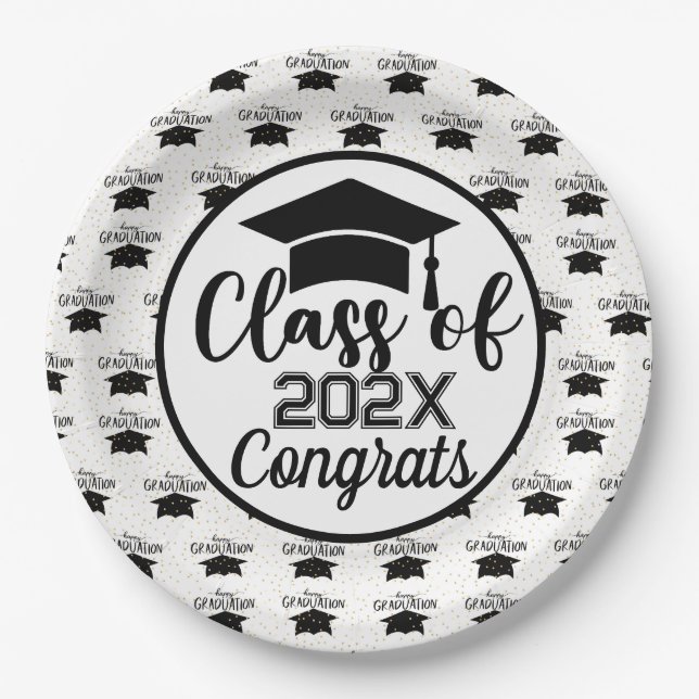Class Of Yearly Graduation  Paper Plates (Front)