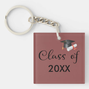 Class of Your Year Graduation Cap Keychain