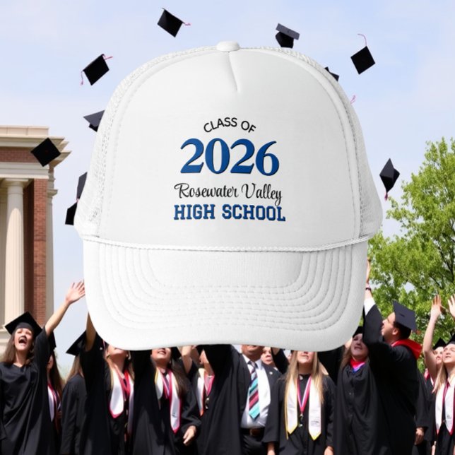 Class of YY Blue School Colors Trucker Hat (Creator Uploaded)