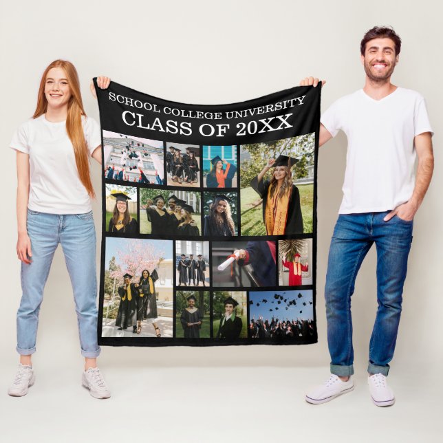 Class Photo Collage Fleece Blanket (In Situ)