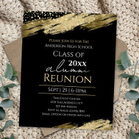 Class Reunion Any Year Alumni Gold Black