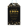 Class Reunion Black Gold Stars Personalized Gift Tags