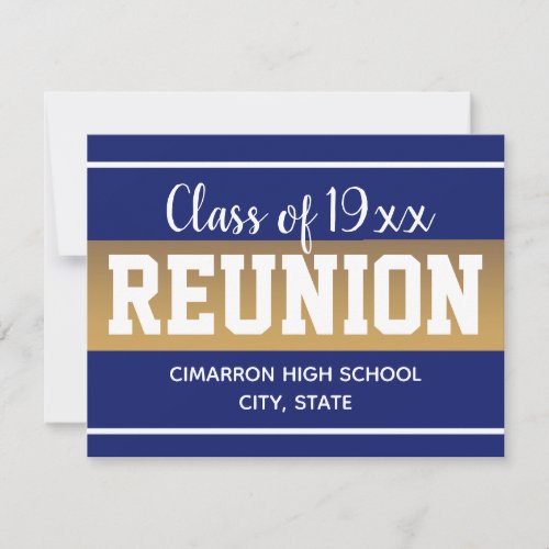 Class Reunion Blue and Gold Announcement
