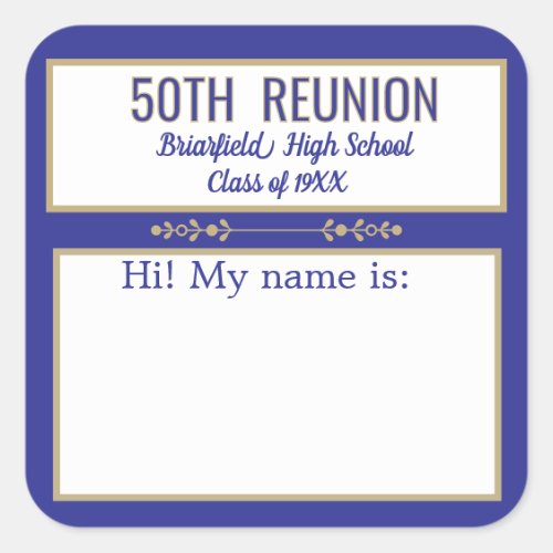 Class Reunion custom Name badge stickers