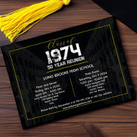 Class Reunion Elegant Black - 50 Year Reunion
