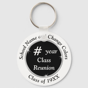 Class Reunion Gift Ideas Any YEAR and COLORS Keychain