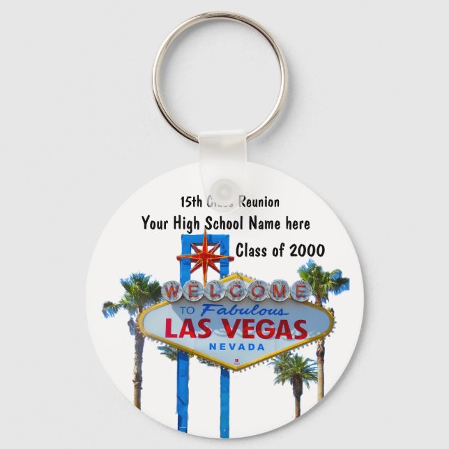 Class Reunion in Las Vegas Keychain (Front)
