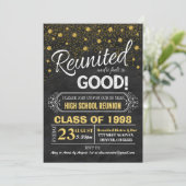Class Reunion Invitation - faux chalkboard (Standing Front)