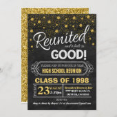 Class Reunion Invitation - faux chalkboard (Front/Back)