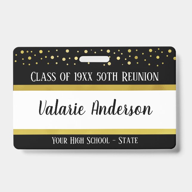 Class Reunion Keepsake Identification Badge (Front)