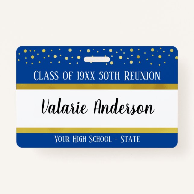 Class Reunion Keepsake Identification Badge (Front)