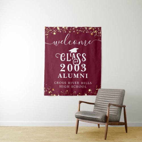 Class Reunion Maroon Welcome Class Year Alumni Tapestry