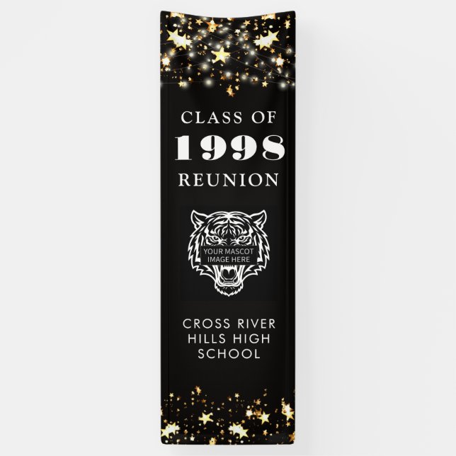 Class Reunion Mascot Image Custom Color Vertical Banner (Vertical)