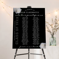 Class Reunion Memorial Sign In Memory of Classmate