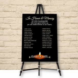Class Reunion Memorial Tribute Foam Board