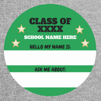 Class Reunion Name Tag Ask Me About by Sideview at Zazzle