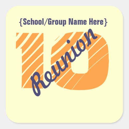 Class Reunion Name Tag Sticker