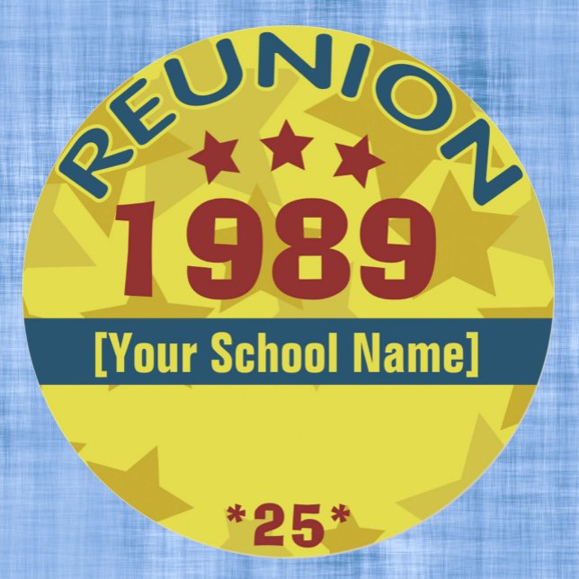Class Reunion Name Tag Sticker (Creator Uploaded)