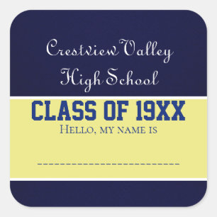 Class reunion name tag stickers!