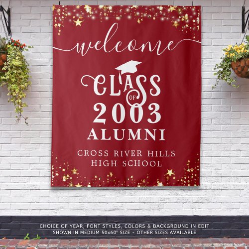 Class Reunion Red Welcome Class Year Alumni Tapestry