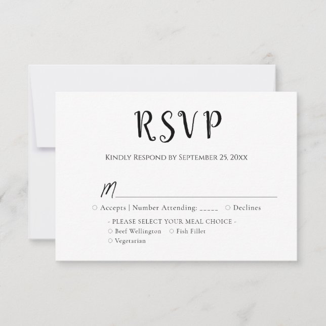 Class Reunion RSVP card (Front)
