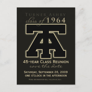 Class Reunion Save-the-Date Announcement Postcard