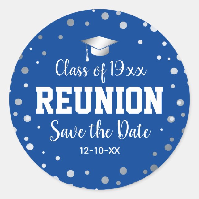 Class Reunion Save the Date Envelope Seal (Front)